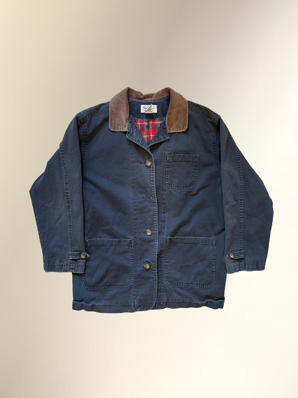 Vintage Westbound Blue Corduroy Collar Blanket Lined Barn Chore Jacket M